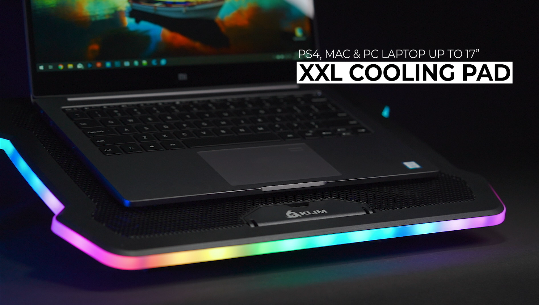 Amazon.com: KLIM Ultimate - RGB Laptop Cooling Pad with LED Rim